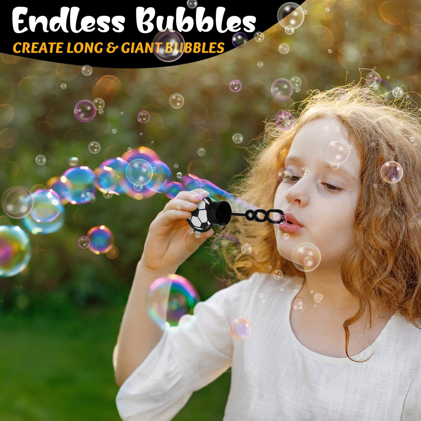 Pullcrease 16 Pcs Soccer Bubble Wands Party Favors Soccer Gifts Birthday Bubble Wand Bulk Soccer Party Decorations Soccer Theme