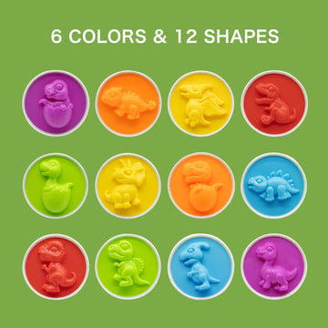 Moontoy Dinosaur Matching Eggs For Toddlers - Easter Eggs Toy - 12Pcs Educational Learning Color & Shape Recognition Montessori Stem Toy, Sorting Fine Motor Skills, Easter Gift, Easter Basket Stuffers