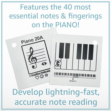 Music Flash Cards: Notes, Fingerings, & Music Theory (Piano)