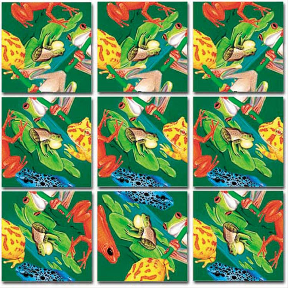 Bundle Of Scramble Squares B Dazzle Brain Teaser Puzzles For Adults/Teens/Kids - 3 Puzzles Included - Frogs, Puppies And Digging