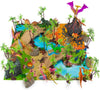 Imagination Generation Prehistoric Playset - 100 Pieces Mini Dino Figures, Educational Booklet, Play Mat & Storage - TCFG-002
