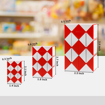 Ganowo 30 Pack Party favor, Medium Fidget Snake Cube Twist Puzzle Toys for Kids Teens Stocking Stuffers Bulk Birthday Party Supp