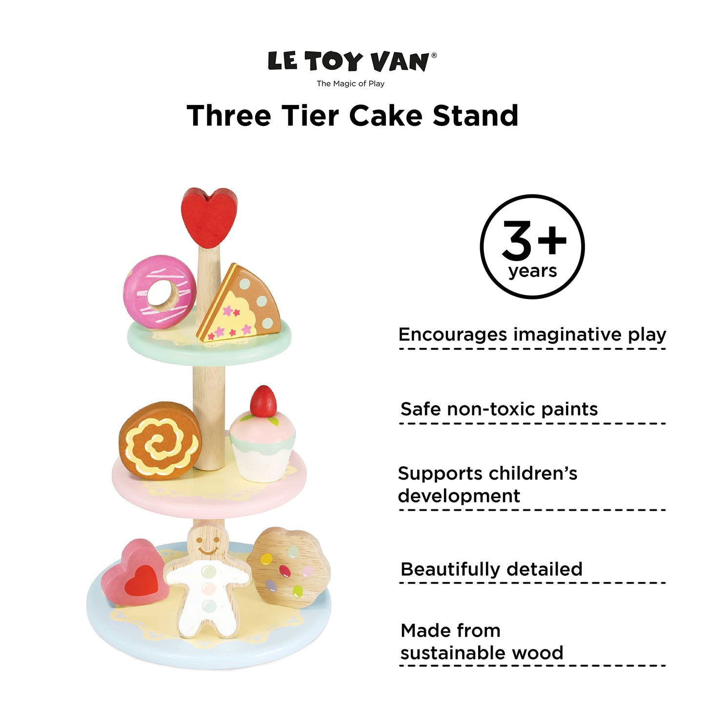Le Toy Van Honeybake Collection, Tier Cake Stand - 3 Layers