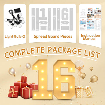Imprsv 3Ft 16Th Birthday Decorations Numbers: 16Th Birthday Party Anniversary Decorations Large Light Up Numbers 16 For Girls Bo