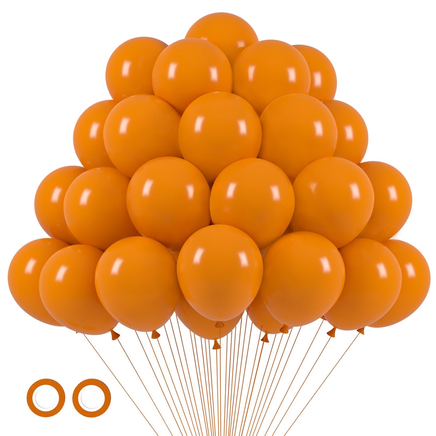 Voircoloria 105Pcs Retro Orange Balloons 12Inch Party Latex Balloons For Boys Girls Birthday Baby Shower Gender Reveal Wedding S
