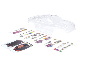 SummitLink Custom Body Clear Unpainted with Stickers Clear Body Compatible for 1/10 Scale RC Car or Truck (Truck not Included) R