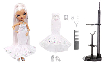 Rainbow High 2022 Holiday Edition Roxie Doll - 11" Multicolor Hair, Iridescent Gown, Model 582687EUC