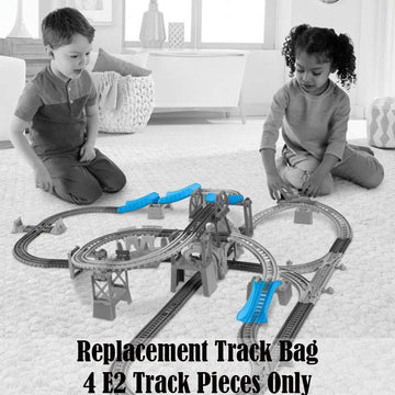 Replacement Parts For Thomas The Train - Gbn45 ~ Thomas & Friends Trackmaster Percy 6 - In - 1 Set ~ Replacement Track Bag ~ 4 E2 Track Pieces ~ Blue
