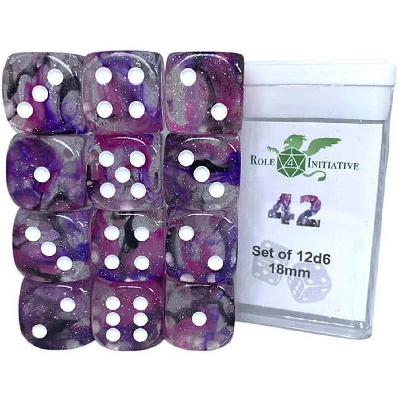 Role 4 Initiative D6 18Mm 42 W/White (12)
