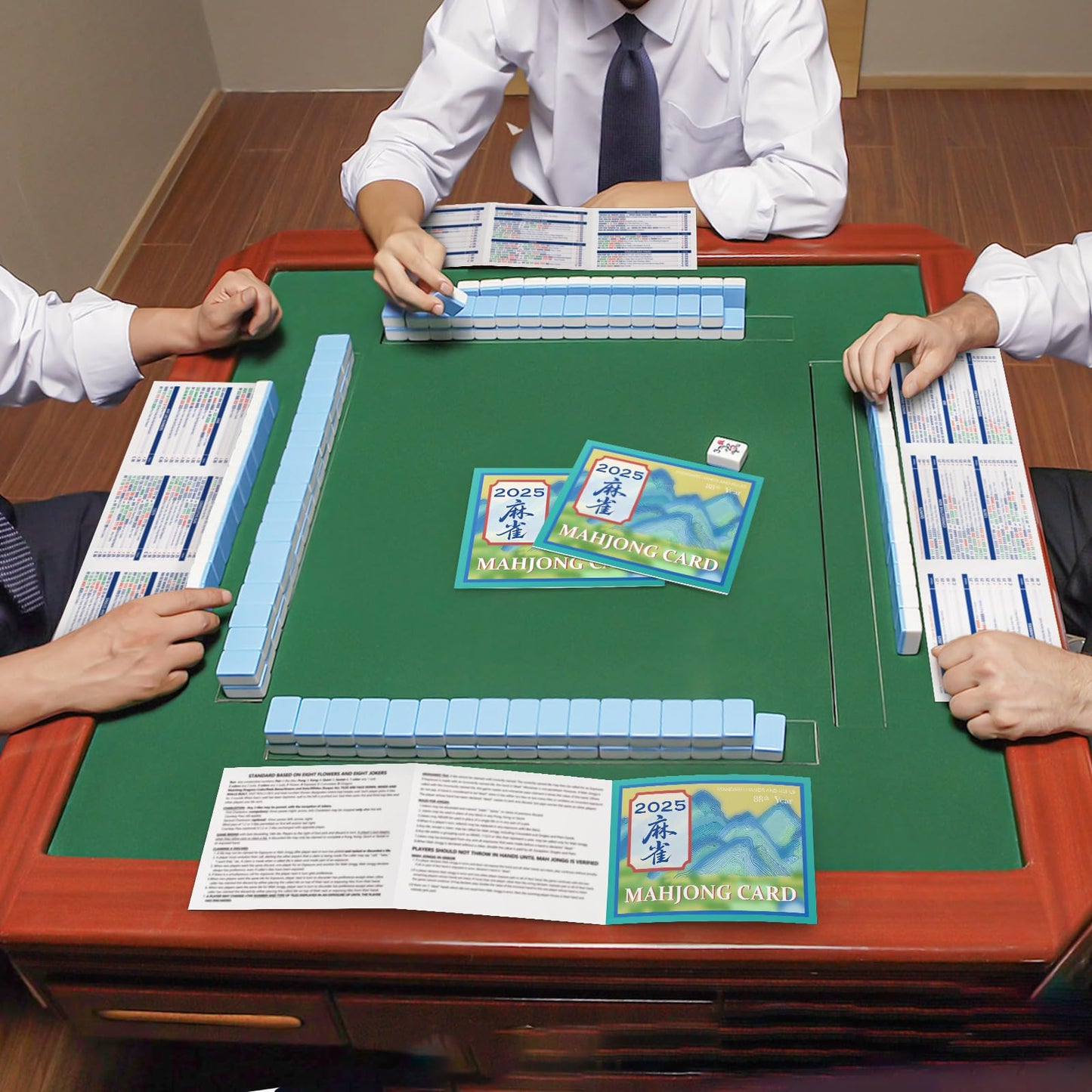 RBFSAH Mahjong Cards 2025 Large Print Set 4PCS American Majong Card Official