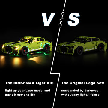 Briksmax Led Lighting Kit For Techinc Ford Mustang Shelby Gt500 - Compatible With Lego Technic Car Set 42138 Model- Not Include The Lego Set