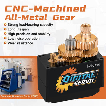 For Axial Scx24 Servo, Miuzei 12G Servo Motor Metal Gear Digital Rc Steering With Horn Arm Scx24 Upgrade Parts (2)