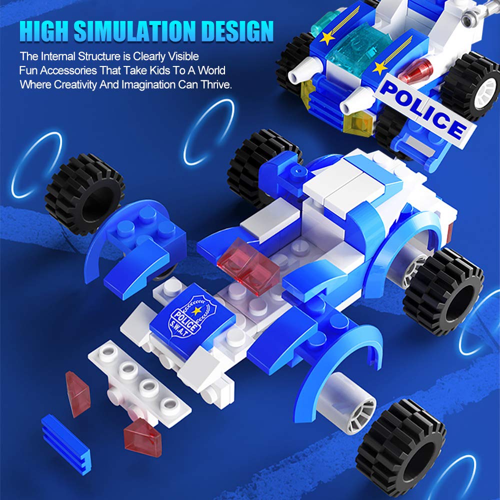 1338 Pieces City Police Station Mobile Command Center Truck Building Blocks Set In 25 Different Models Police Car, Helicopter, P