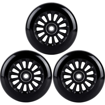 AOWISH Easy Roller Replacement Wheels ABEC-9 for Go Kart, Scooters & Drifter Toy - Set of 3, Black, Perfect Fit for Kids & Adults