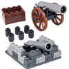 MaozyHomie Pack Military Medieval Warfare Cannon Toy Soldiers Figures Toy Set Minifigure Compatible with Major Brands 3 Years Old and up