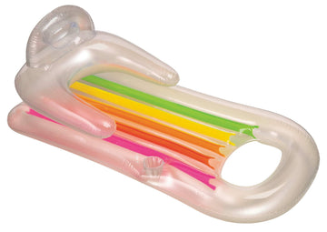 INTEX King Kool Inflatable Lounge Blue & Pearlescent Silver Gift Set Bundle - 2 Pack, 63 X 33.5