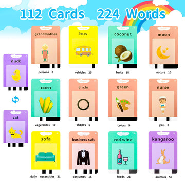 Toddler Talking Flash Cards For Kids With 224 Sight Words, Speech Therapy, Autism Sensory Toys, Learning Educational Gifts For A