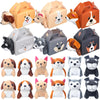 Fainne 12 Pcs Dog Party Favors Boxes with 12 Pcs Mini Plush Dog Set Adopt a Puppy Party Favors Treat Boxes Foldable Gift Puppy T