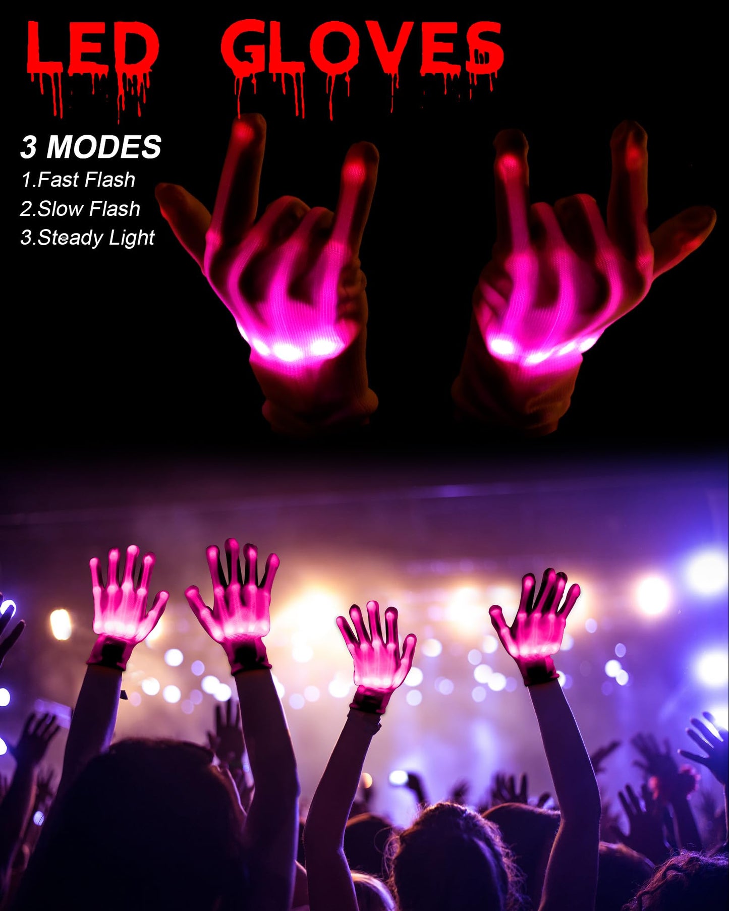 Sumind Halloween LED Mask Scary LED Skeleton Mask Purge Hacker Mask Glow in The Dark Mask for Halloween Costume Party(Pink)