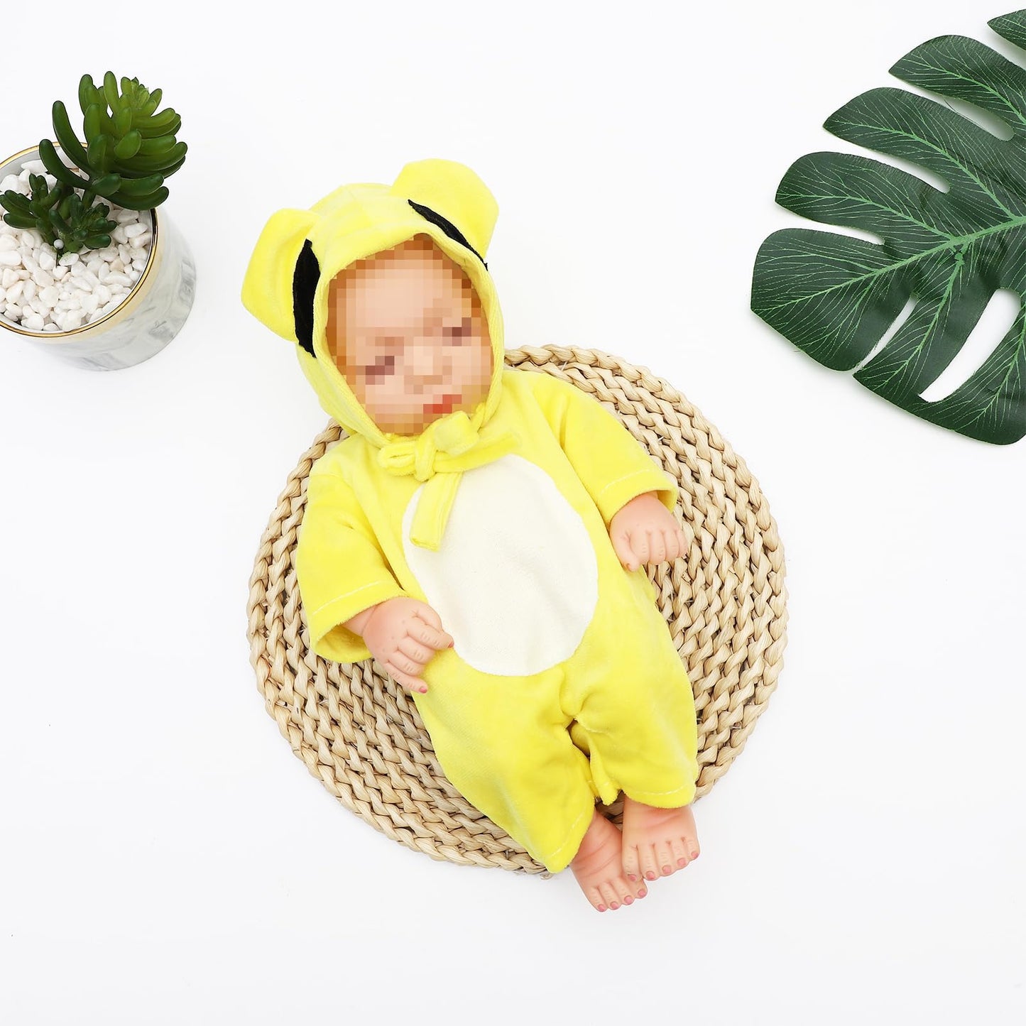 Sotogo 4 Sets Baby Doll Clothes Outfits Jumpsuits With 4 Hats Girl Dolls Clothes And Accessories For 10 11 Inch Baby Doll