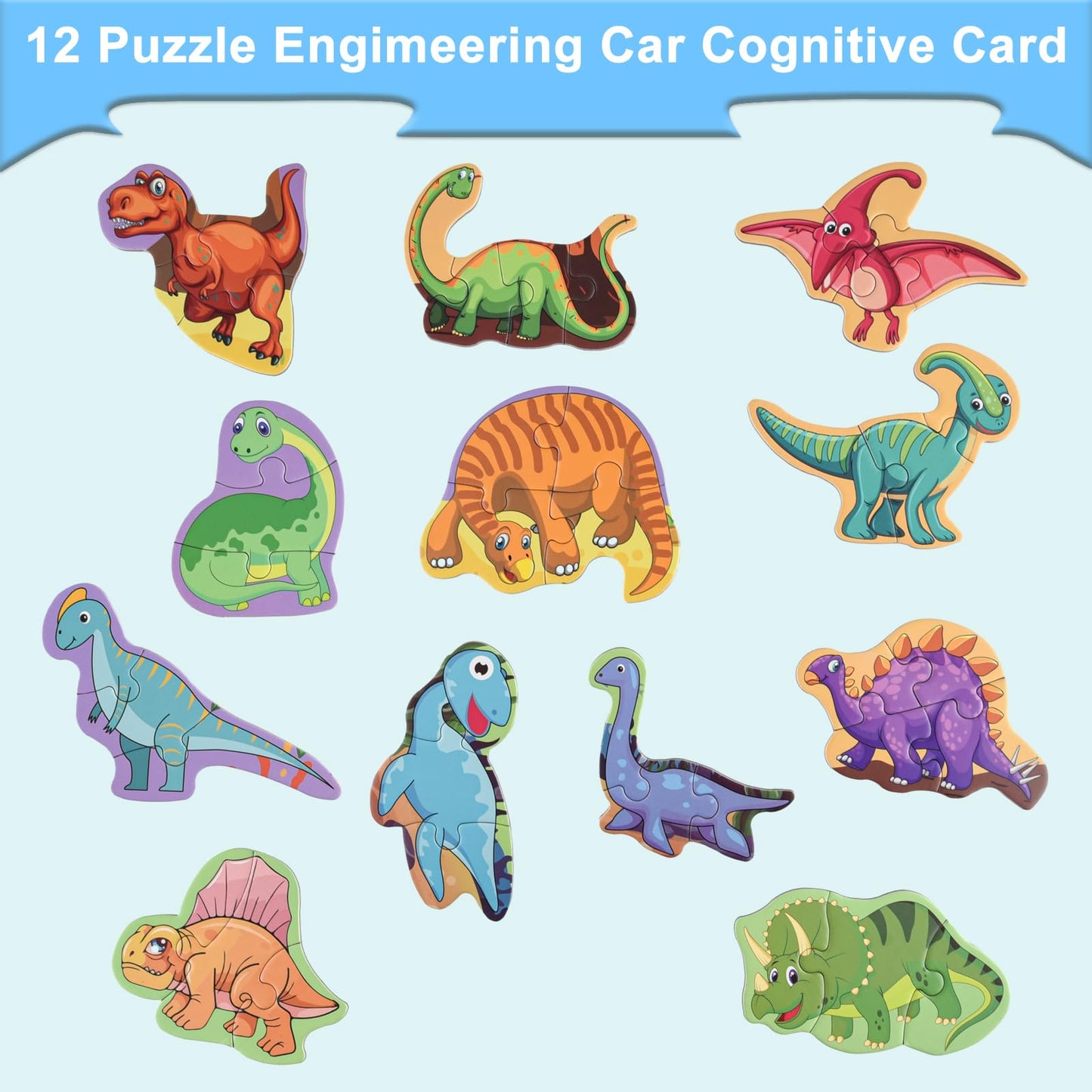 Astaron 3D Magnetic Dinosaur Puzzle With 80 Puffy Stickers For Toddlers, Dino Magnets For Toddlers 1-3 Preschool Education Learn