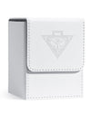 Zlca Card Deck Box For Mtg Yugioh Tcg, Card Storage Box With Dividers Holds 100+ Sleeved Cards, Premium Card Deck Case Compatible With Ccg Trading Cards (White,Puzzle)