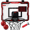 Amy&Benton Mini Basketball Hoop Indoor Kids Electronic Scoreboard Room Small Basketball Goal Door Basketball Hoop Hanging Door D