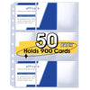 9 Pocket Card Sleeves ,Holds 900 Cards ,Trading Card Binder Sleeves,High Quality Thickened,Card Binder Sleeves, 3 Ring 9 Pocket