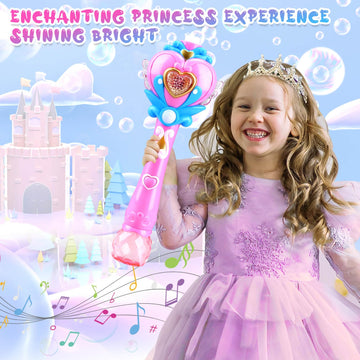Beria Toys For Girls: Princess Toy Bubble Wand, Birthday Gifts For 3 4 5 6 7 8 Years Old Girl, Bubbles Machine Fairy Wands For K