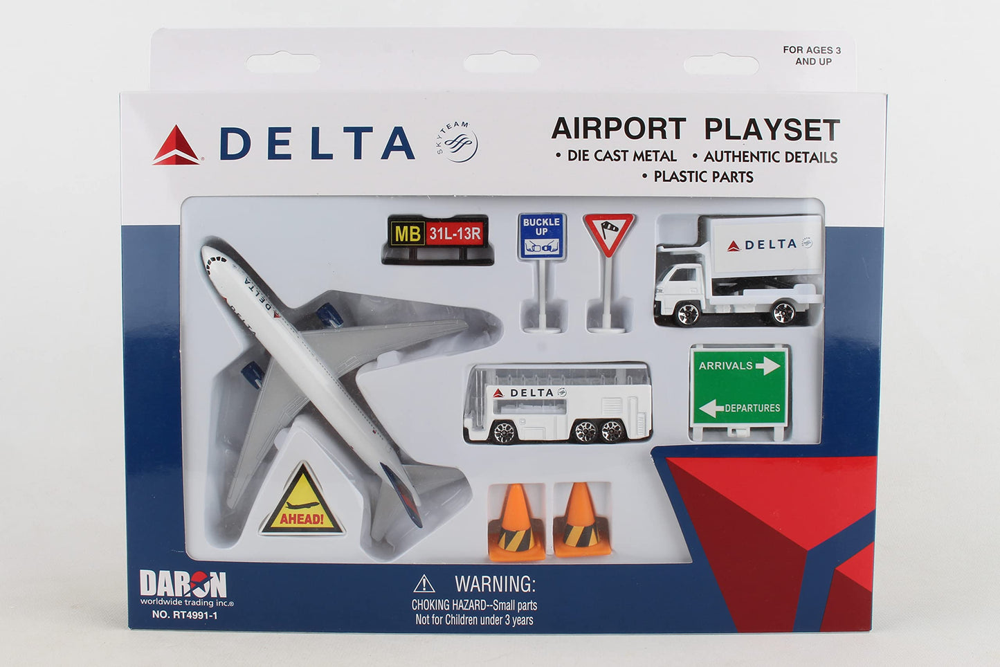 Daron Delta Airlines 12 Piece Playset (Color Of The Content May Vary)