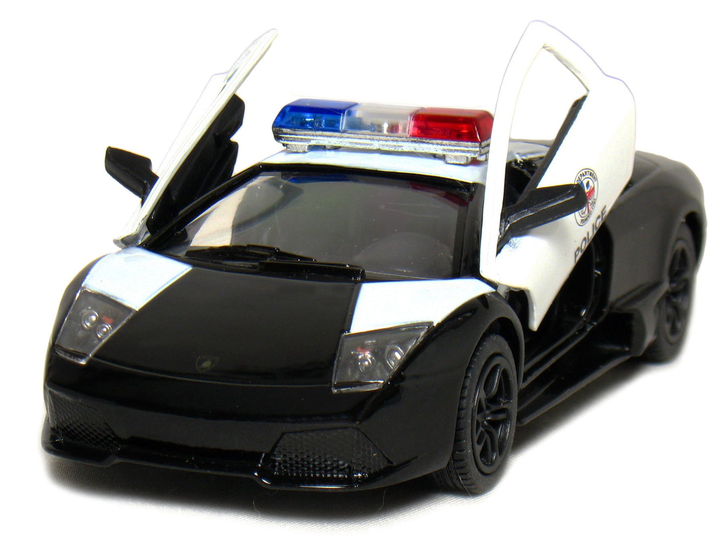 KiNSMART Lamborghini Murcielago LP640 1:36 Scale 5 Die Cast Model Super Sports Car Toy (Black Police)
