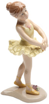 Cosmos Gifts 20864 Ballerina In Yellow Ceramic Figurine, 6-1/8-Inch