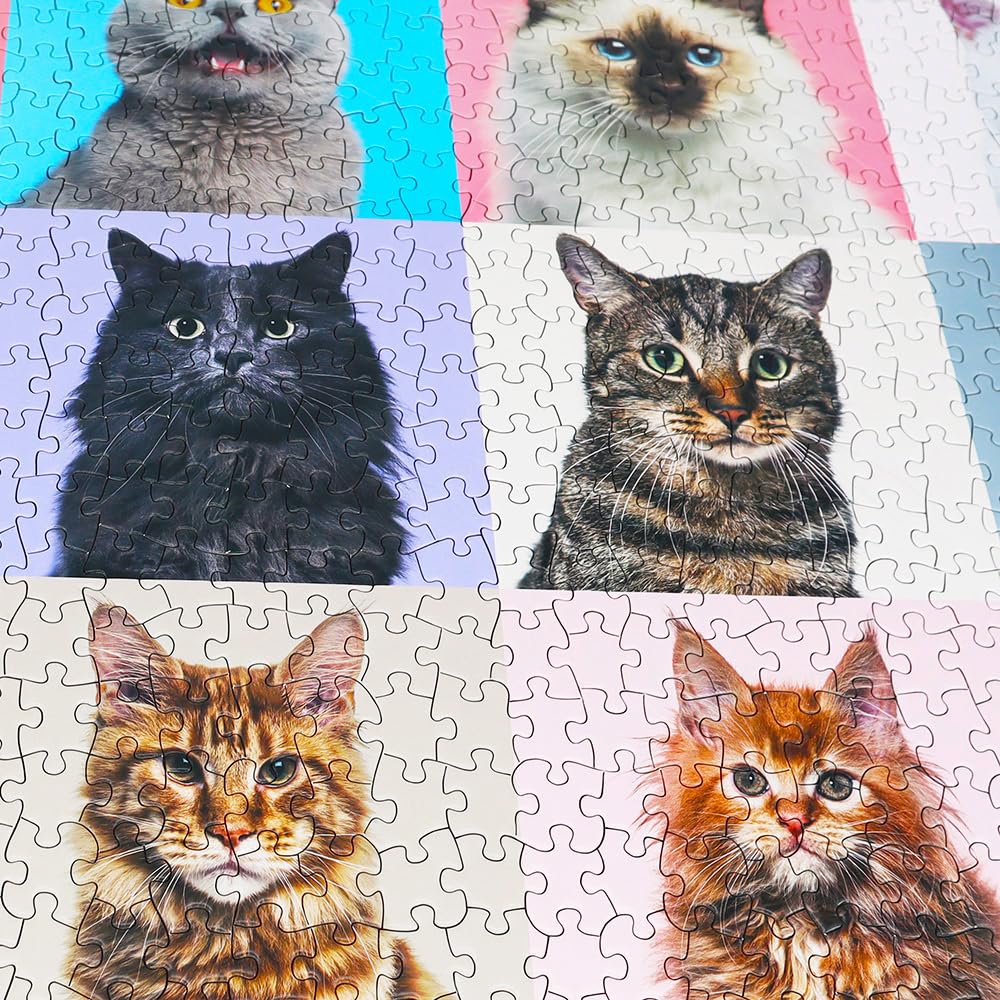 Beduke Jigsaw Puzzles For Adults 1000 Pieces Precise Interlocking Thick Sturdy Cardboard Cat Animals 1000 Piece Puzzle Family Game Age 14+