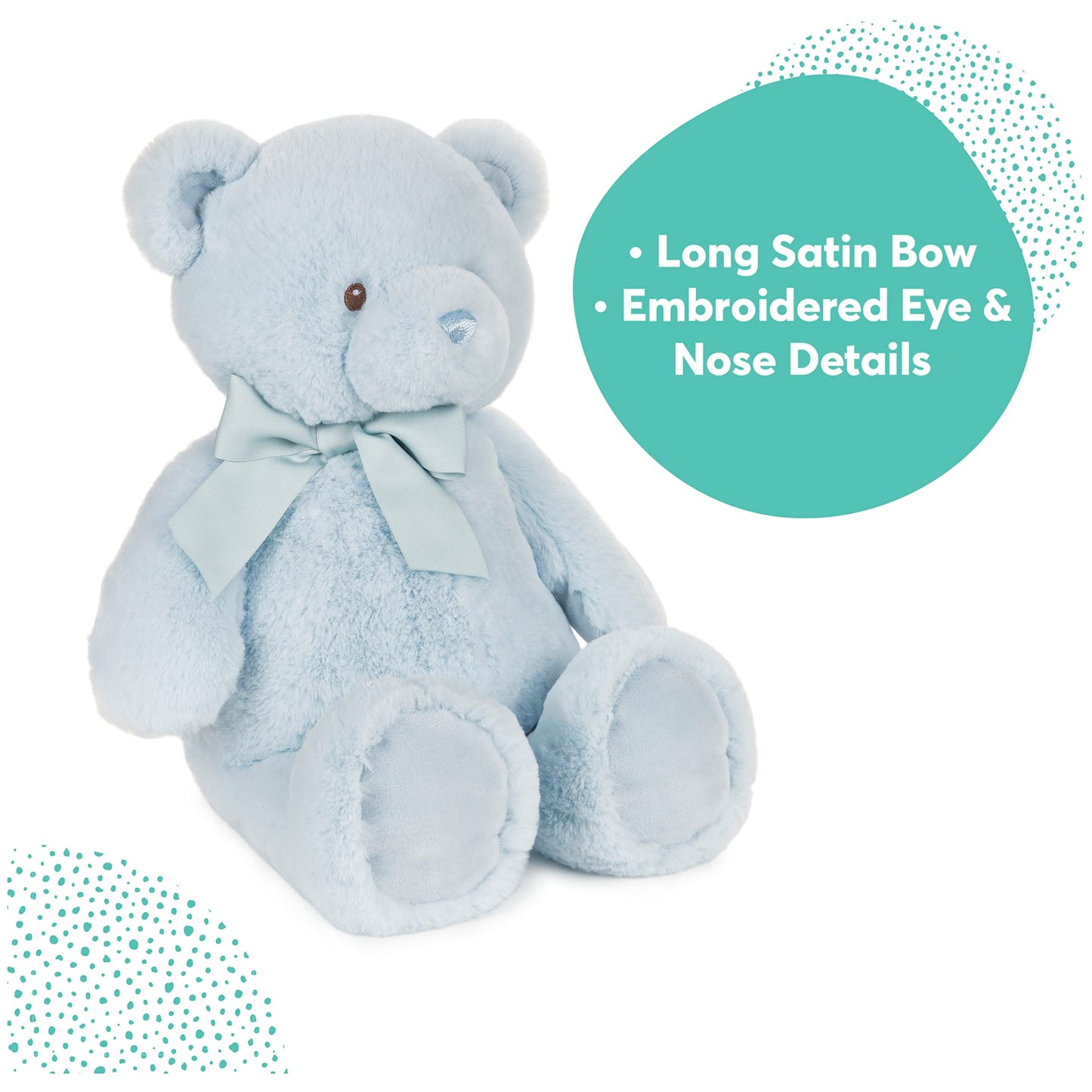 Gund Baby My First Friend Teddy Bear, Blue, Ultra Soft Animal Plush Toy For Babies And Newborns