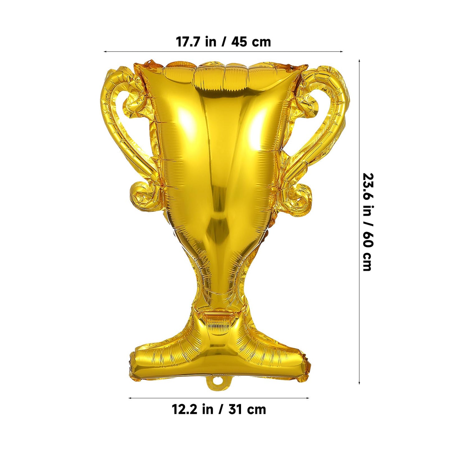 ABOOFAN 5Pcs Gold Foil Balloons Trophy Mylar Balloons for Basketball Football Soccer Anniversary Birthday Party Decor Supplies