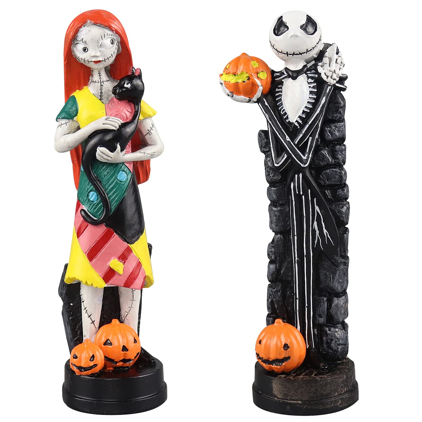 Nezababy A Nightmare Before Christmas Figurines Jack Skellington Sally With Pumpkin Statues Sets Halloween Decoration Collection