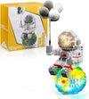 Finger Rock Astronaut Mini Bricks Miniature Building Set Micro Building Kits for Adults and Kids 12-15 Space Toys with Balloons