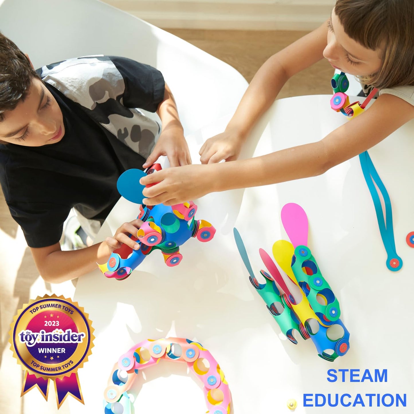Clixo Rainbow 42 Piece Pack - Flexible, Durable, Imagination-Boosting Magnetic Building Toy- Modern, Modular Designs For Hours Of Stem Play. A Multi-Sensory Magnet Toy, Travel Friendly. Ages 4-99
