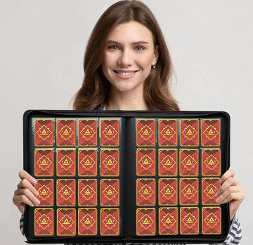 16 Pocket Card Binder 1000+ enhanced Zip Trading Card Binder Double Sided Pocket Card Holder Album Ringless Card Folder for MTG TCG Sports Card (White)