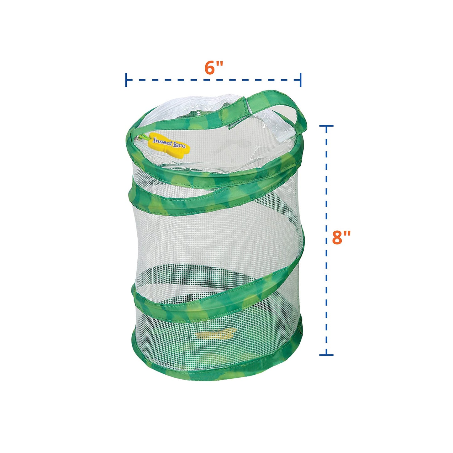 Insect Lore Mini Butterfly Habitat | Clear Mesh, Zipper, 8” Tall | Pop Up Folds Flat | Habitat For Most Insects