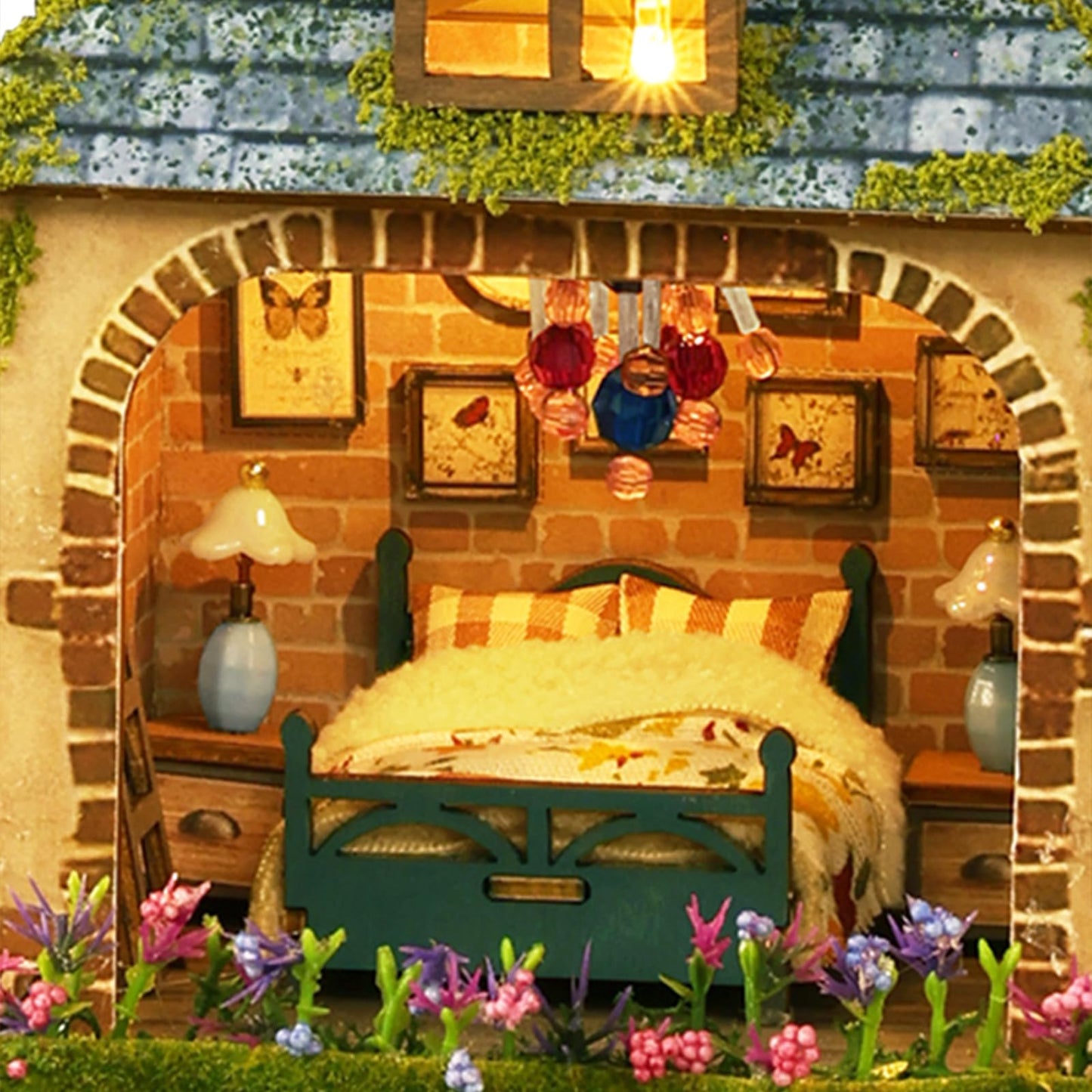 Lannso DIY Dollhouse Miniature Kit Doll House Kit Mini Handmade Wooden Dollhouse Toys for mature-themed Gift (EA002)