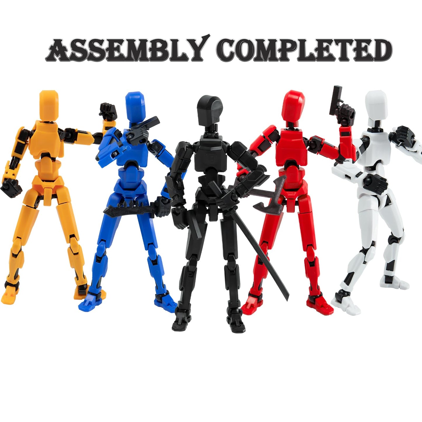 Gmajdar 4Pcs Assembled Titan T13 Action Figures Set - Robot Action Figure Fidget Toys For Boys Lucky Dummy Nova N13 Anime Figure