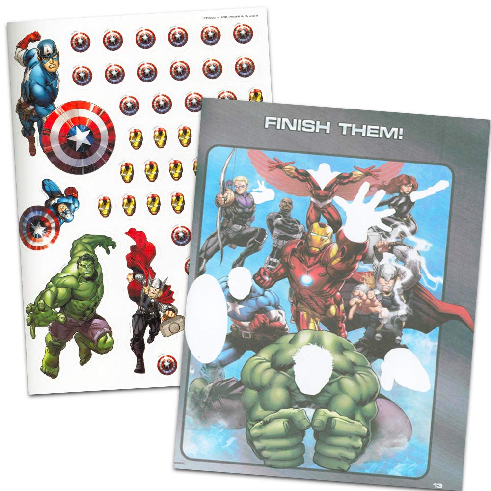 Marvel Avengers Coloring & Activity Book With Stickers ~ Over 500 Stickers ~ Captain America, Iron Man, Hulk, Thor, And More!