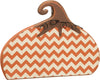 Primitives By Kathy Chunky Shelf Sitter, 8.5 X 6.25-Inch, Chevron Pumpkin