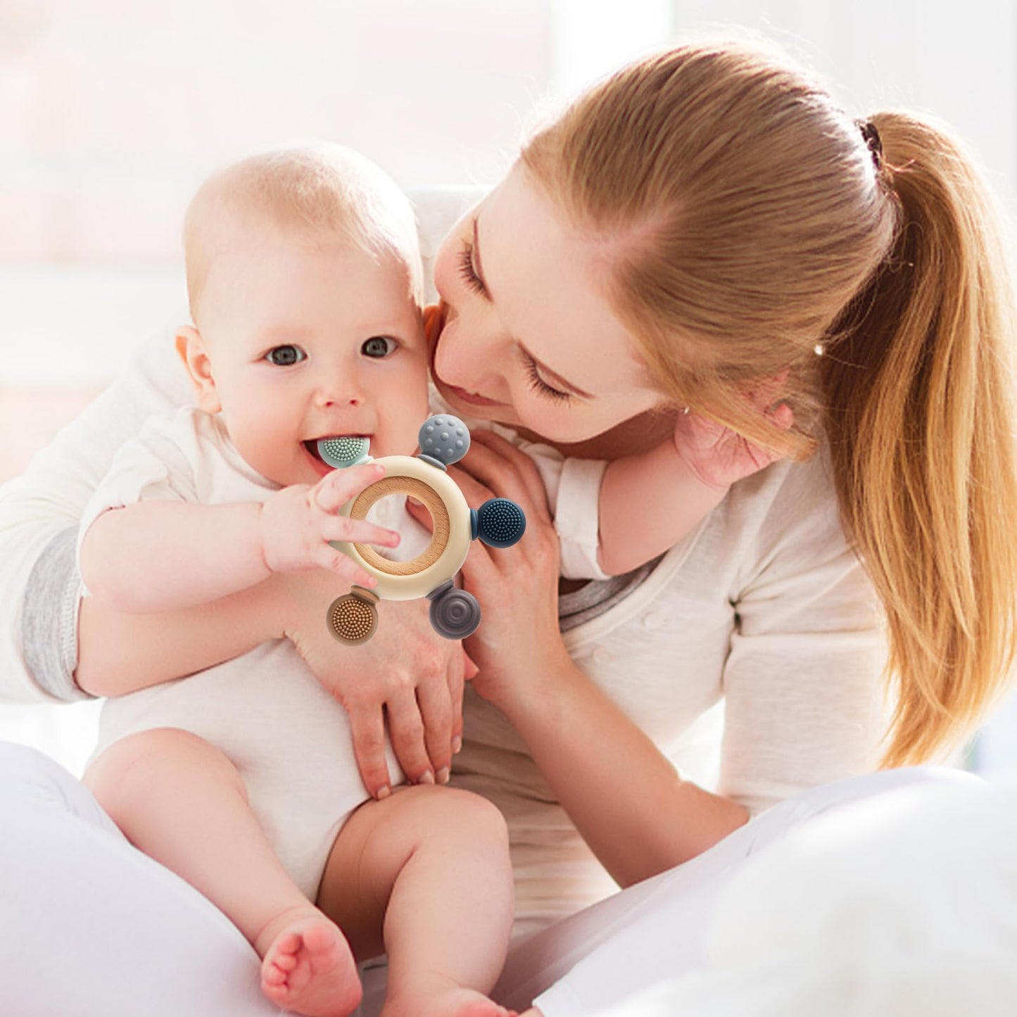 Baby Teething Toys For 0-6 6-12 Months, Bpa Free Baby Teether Sensory Toys For Babies 0 3 6 9 12 18 Months, Newborn Infant Toys