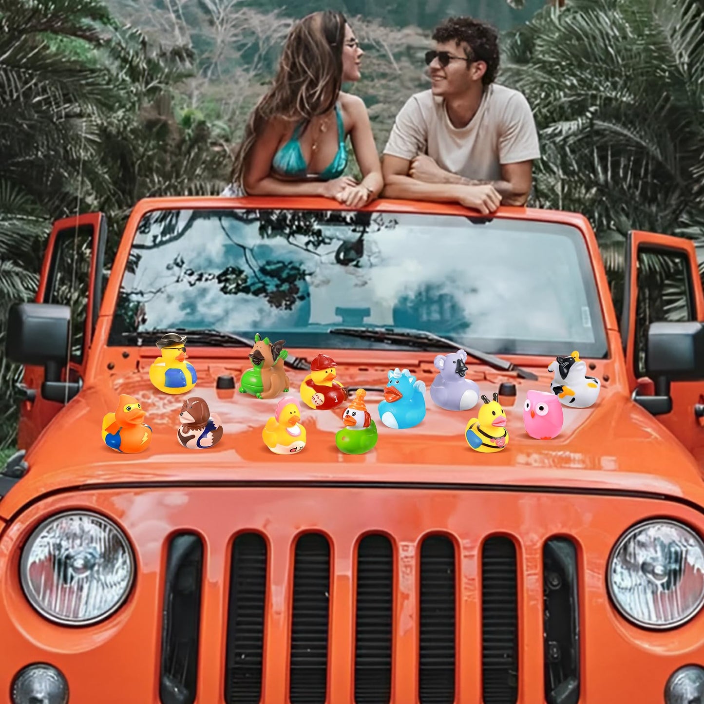 Scione 12Pack Rubber Ducks Bath Toy In Bulk, Baby Bath Toy Assortment Rubber Ducks For Floater Duck For Kids,Bathtub Toys Party Favors Birthday Gifts