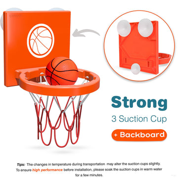 Marppy Bath Toys - Bathtub Basketball Hoop For Kids, Toddlers - Suction Cup Basketball Hoop And 4 Soft And No Hole Balls - Baby & Toddler Basketball Hoop - Boys & Girls - Mini Basketball Hoop