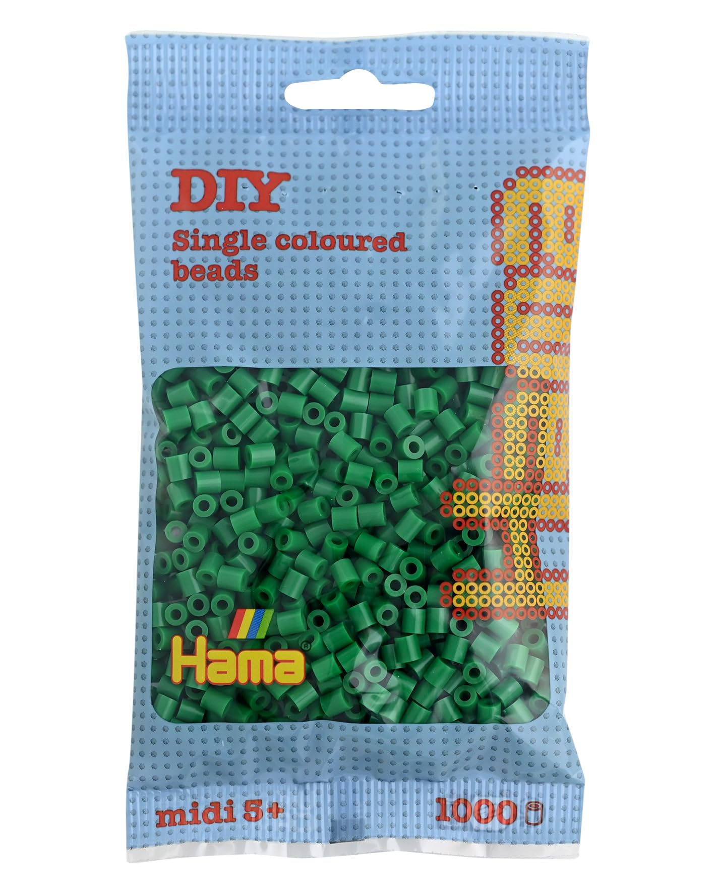 Hama Beads - (1000 Midi Beads) | Assorted Fuse Beads | Arts & Craft for Creative Children Ages 5+ | Green