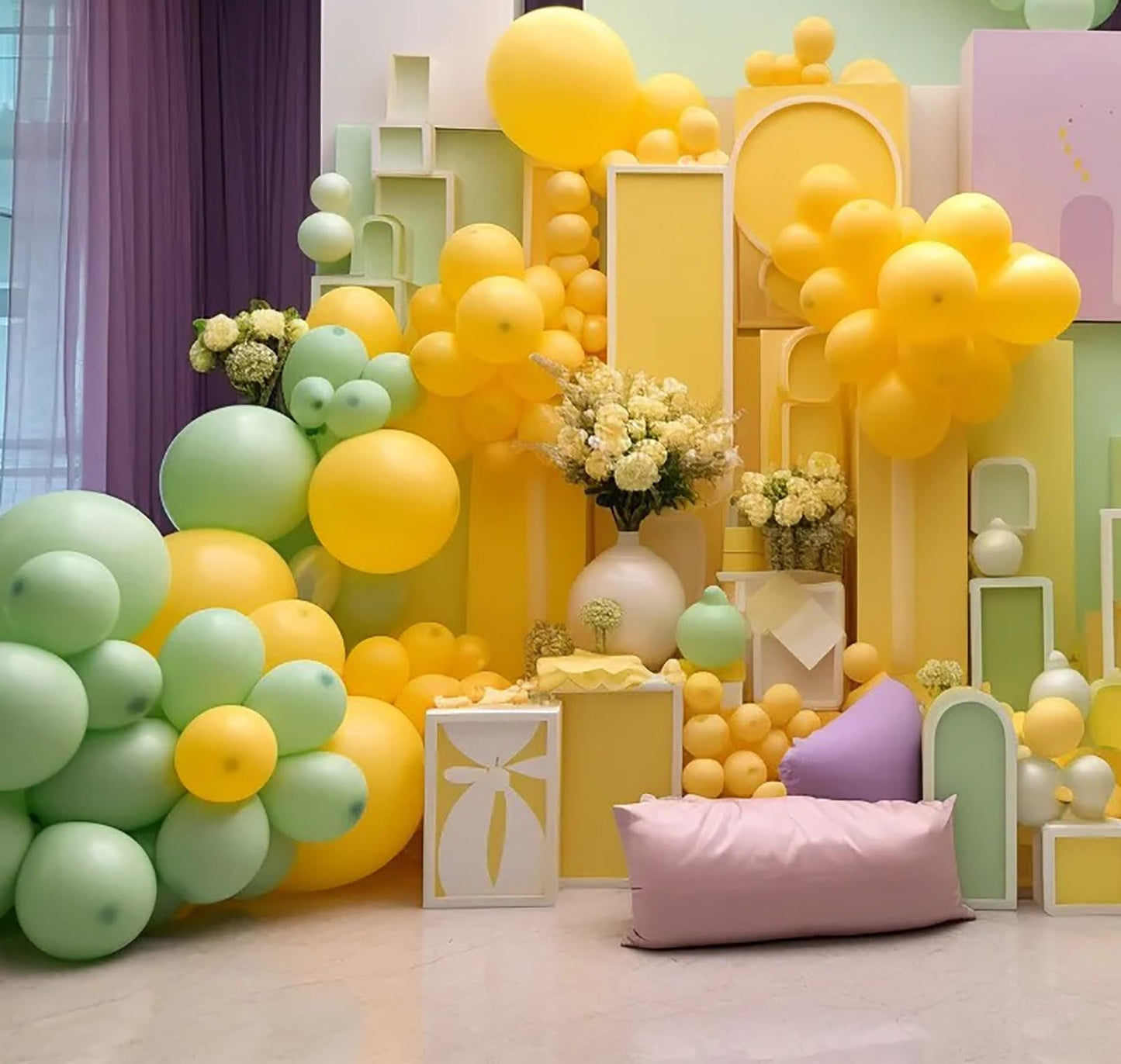 Kalor 12 Inch Yellow Balloons, 50 Pcs Latex Helium Balloons For Kid'S Birthday Party, Baby Shower, Wedding, Graduate Party Decorations