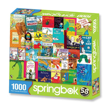 Springbok Childhood Stories 1000 Piece Jigsaw Puzzle For Adults & Kids Features Book Covers From Some Of Your Favorite Childhood Stores